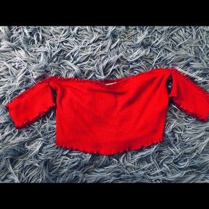 Red off shoulders